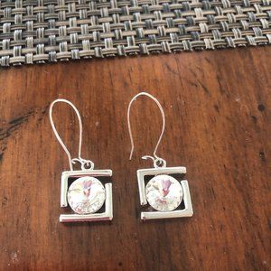 CZ and Silver Earrings